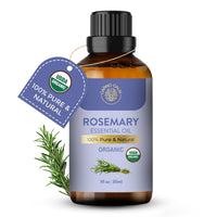 Carno Calm Organic Rosemary Essential Oil 30ml – 100% Pure & Natural | Therapeutic Grade Rosemary Oil for Hair Growth, Skin, Aromatherapy & Diffuser – 1 fl oz