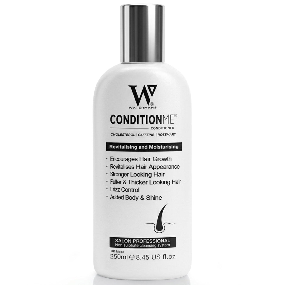 WATERMANS Watermans Hair Growth Conditioner - with Niacinamide, Shea Butter, and Rosemary - Suitable for All Hair Types Including Afro - Nourishing Treatment for Dry & Damaged Hair