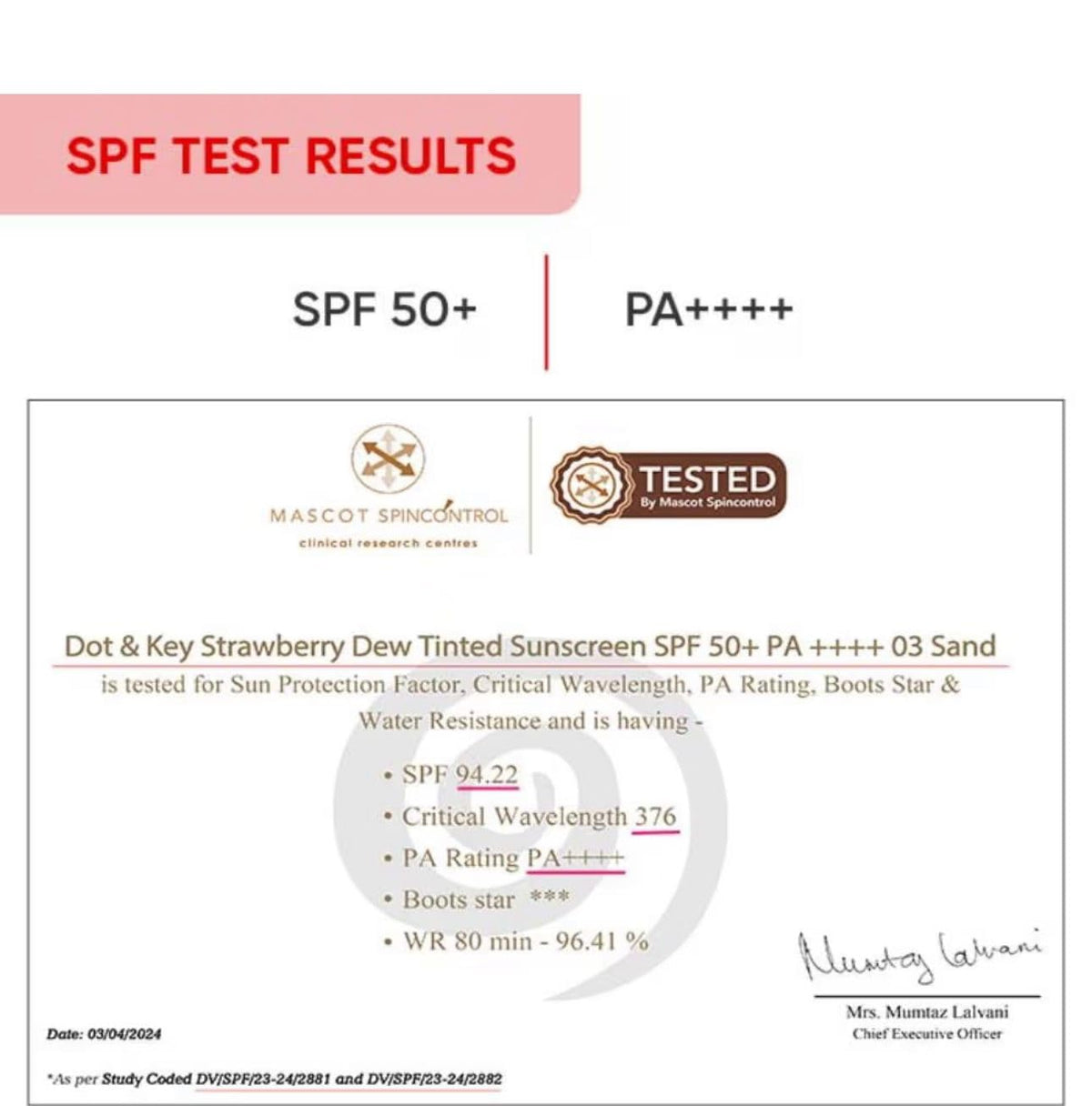 Dot & Key Strawberry Dew Tinted Sunscreen SPF 50 PA with Niacinamide & Hyaluronic Acid, available in Beige Medium (05) shade, 50ml for sun protection and hydration.