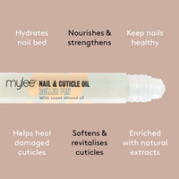 Mylee Nail & Cuticle Oil Rollerball Pen 10ml – Deeply Hydrating & Moisturising, Nourish & Condition, Non-Greasy Formula, Leaves No Sticky Residue, Enriched with natural extracts and vegetable oils
