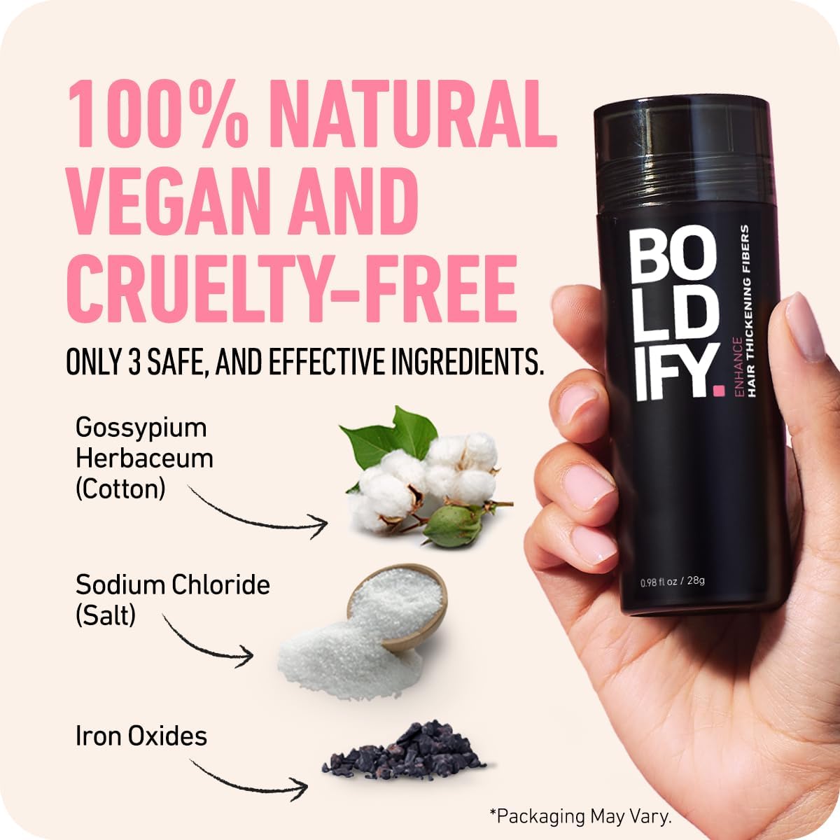Boldify BOLDIFY Hair Fibres for Thinning Hair (GREY) - 56g Bottle - Undetectable & Natural Hair Filler Instantly Conceals Hair Loss - Hair Powder Thickener, Topper for Fine Hair for Women & Men