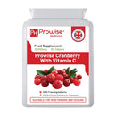 Double Strength Cranberry Tablets 10,000mg I 90 Cranberry Tablets High Strength with Added Vitamin C I Made in The UK by Prowise Healthcare