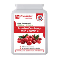 Double Strength Cranberry Tablets 10,000mg I 90 Cranberry Tablets High Strength with Added Vitamin C I Made in The UK by Prowise Healthcare