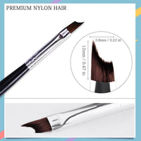 Honey Joy Oblique Head French Tip Nail Brush Black Handle UV Gel Acrylic Painting Drawing Pen Pack of 1, HJ-NB078