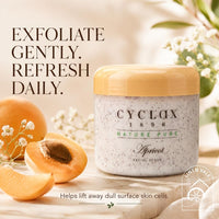 Cyclax Nature Pure Facial Scrub Apricot for Face & Body Exfoliation, Refreshes & Removes Dull Surface Skin Cells 300ml