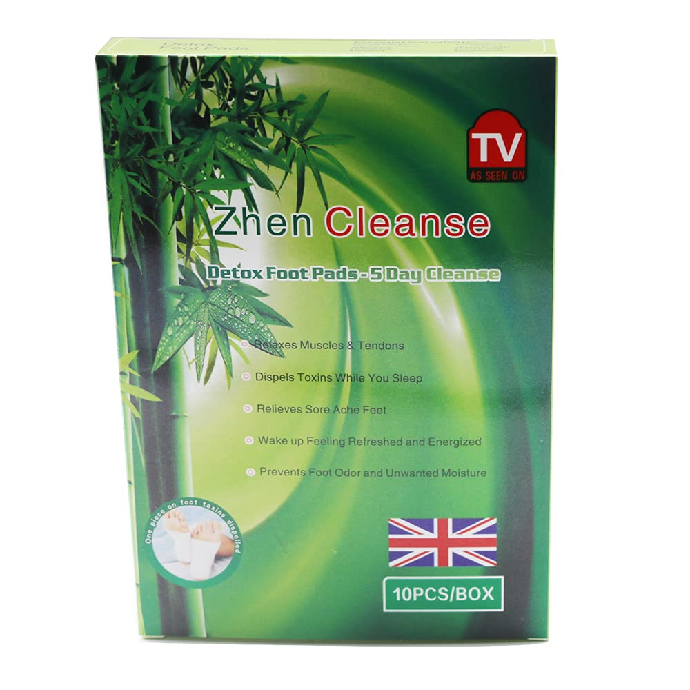 ZHEN Detox Foot Patches, Pain Relief Foot Pads, Bamboo Vinegar Foot Patch, Helps Remove Impurities, Relieve Stress & Improve Sleep Box Pack