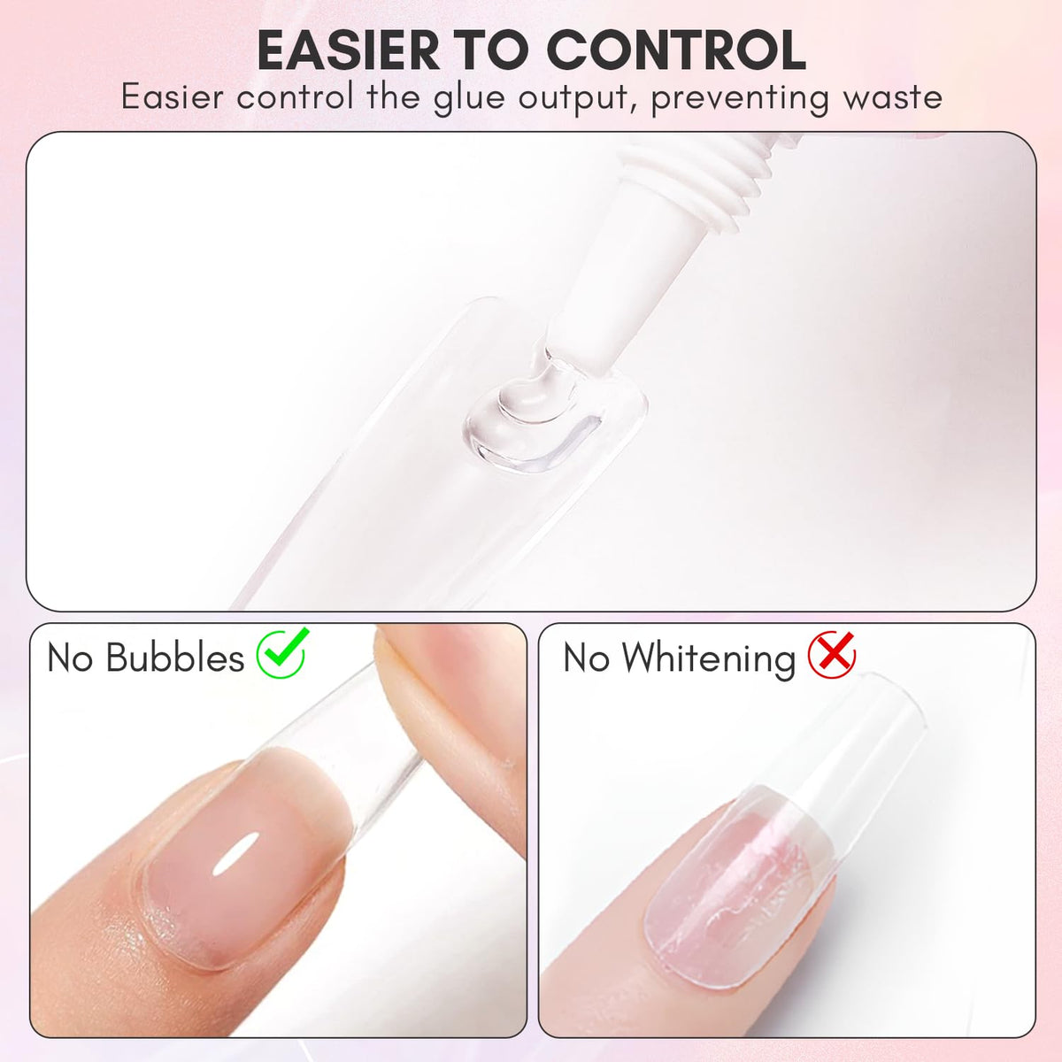 Makartt Nail Glue Gel for Press On Nails, Extra Strong 3 in 1 Solid Nail Glue for False Nail Tips, Long-Lasting 3D Gel for Acrylic Decoration, Curing Required,30 ML