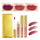 ieron Lip Stains 3pcs Lip Glosses Lip Matte Long Lasting Water-resistant Anti-stick with Gloden Gift Box for Lip Make-up Beauty - Pink Series