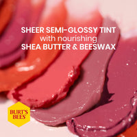 Burt's Bees Tinted Lip Balm Hibiscus, Moisturising Lip Tint With Shea Butter, 100% Natural Origin, 4.25g
