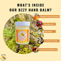 Ultra Bee Naturally Bee Beautiful 100% Natural Bzzy Hand Cream Balm with Honey & Rose 100ml