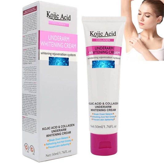 OlymGrow Kojic Acid Cream – Brightens Underarms, Knees, Inner Thighs & Intimate Areas. Dark Spot Corrector for Body, Armpits & Acanthosis Nigricans. Lightens & Evens Skin Tone