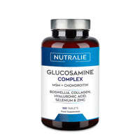 NUTRALIE Glucosamine and Chondroitin MSM, Collagen, Hyaluronic Acid, Boswellia, Selenium and Zinc - 120 Tablets Glucosamine Complex Nutralie