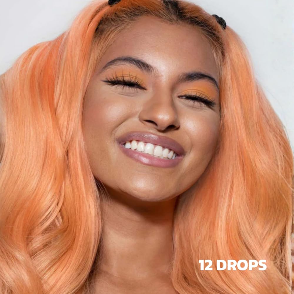 SHRINE Shrine Drop It PEACH Hair Dye Drops | Semi-Permanent Vegan Customisable Hair Colour | Mix with Conditioner | Vegan & Cruelty-Free | Temporary Hair Dye | 20ml