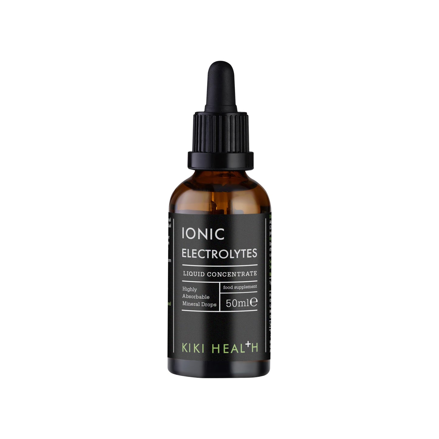 KIKI HEALTH Ionic Electrolytes Liquid Concentrate 50ml – Daily Hydration, Fluid Balance & Natural Energy Support, Mineral Electrolyte Blend with Potassium, Magnesium, Sodium, Calcium & Chromium Ionic Drops