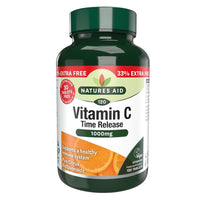 Natures Aid Time Release Vitamin C 1000mg with citrus bioflavonoids - 120 Tablets - Food Supplement