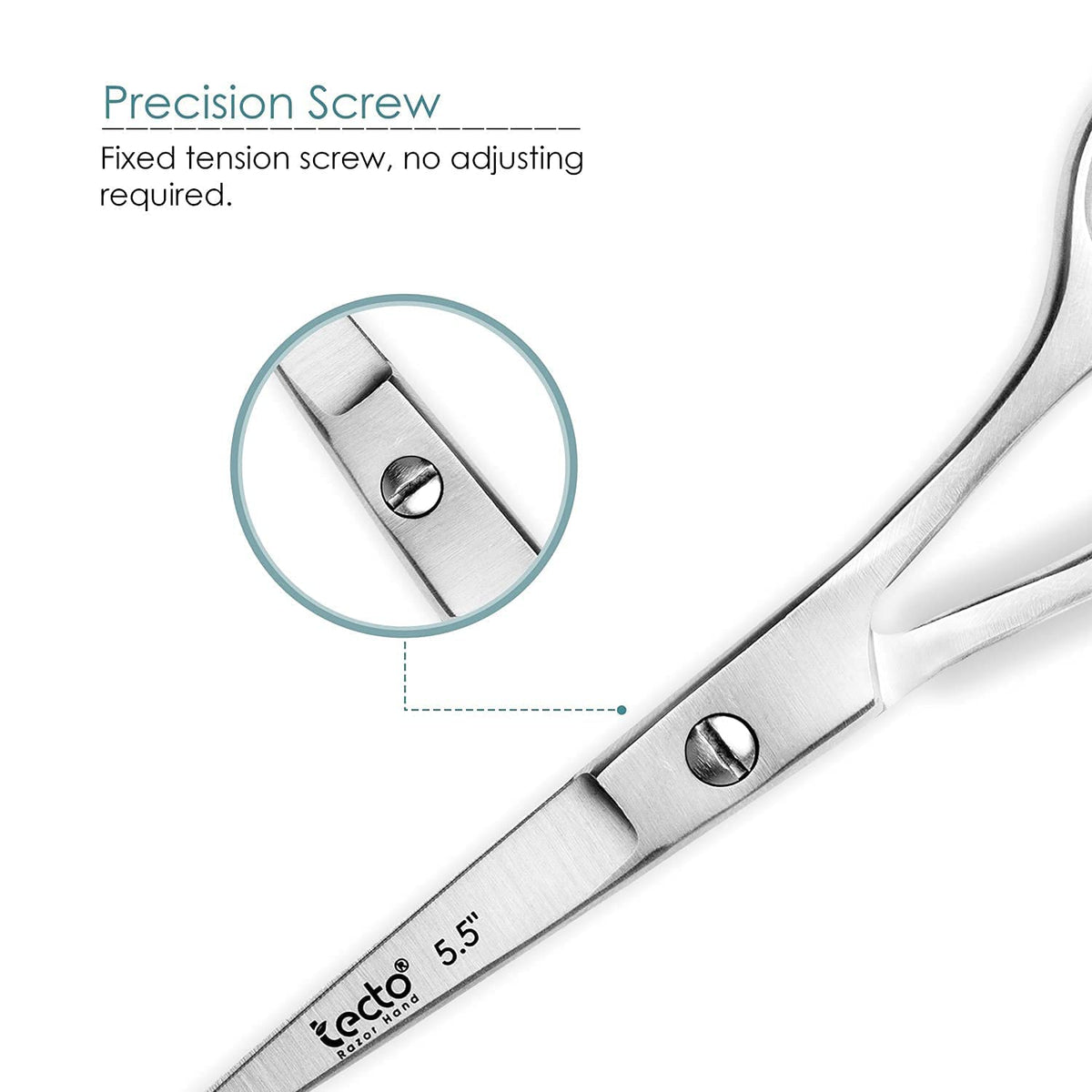 Tecto 5.5“ Professional Hair Scissors - Hair Cutting Shears- Barber Scissor- Premium Stainless Steel Sharp Hairdressing Scissors for Barber, Children, Men, and Women Cutting,for Home & Salon