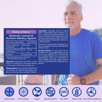 well actually WELL ACTUALLY Liposomal Glutathione 500mg (50 Servings - 250ml) High Bioavailability Setria® Glutathione Supplement with Vitamin B6 & Selenium - Powerful Antioxidant - Vegan, Blueberry Mint Flavour