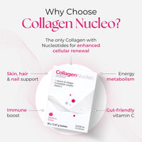 Norsa Pharma Collagen Nucleo (Raspberry / 30 Sachets) | Premium Marine & Bovine Collagen Complex with 5 Nucleotides & Vitamin C | High Bioavailability | Sugar Free | For Skin, Joint & Immunity Support