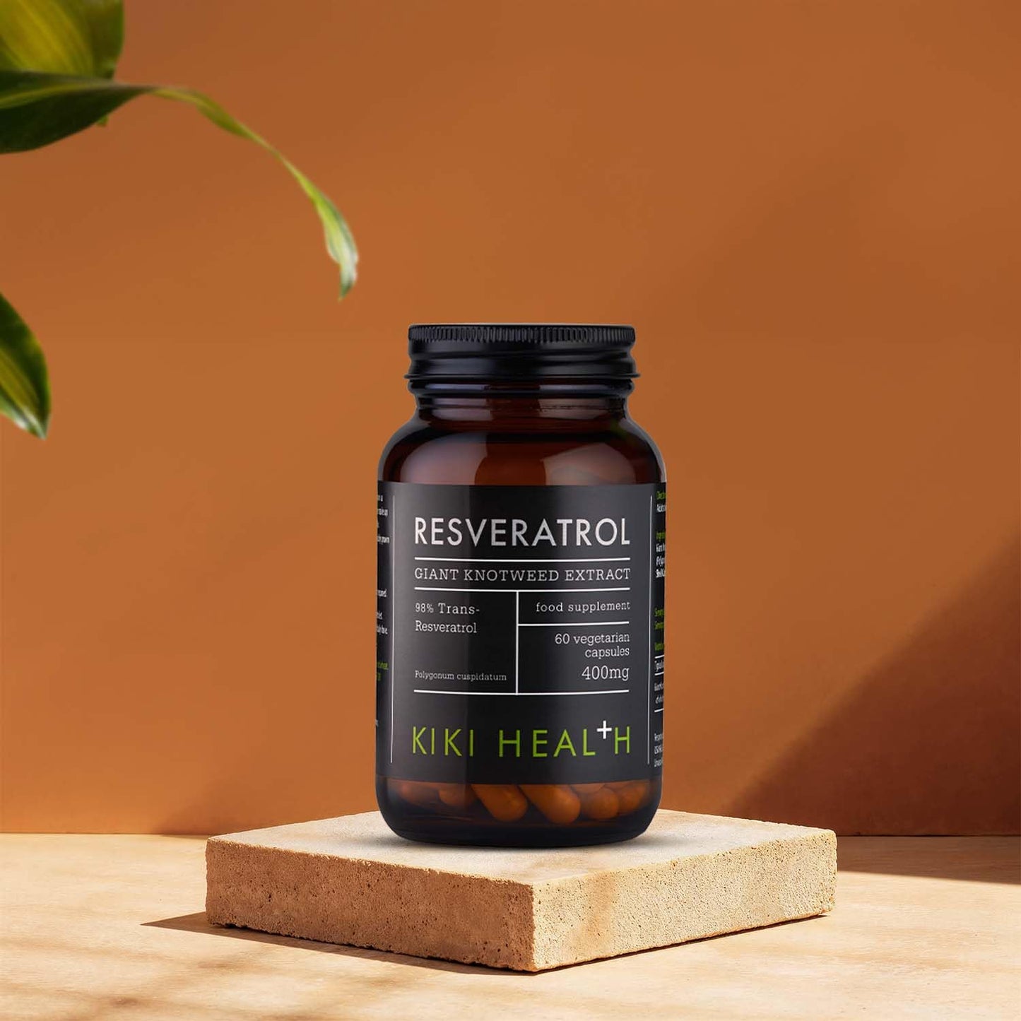 KIKI HEALTH KIKI Health - Resveratrol, Antioxidant - Dried Giant Knotweed Extract - Contains 98% Trans-resveratrol - for Cardiovascular Health, Youthful Ageing and Vitality - 60 Vegicaps