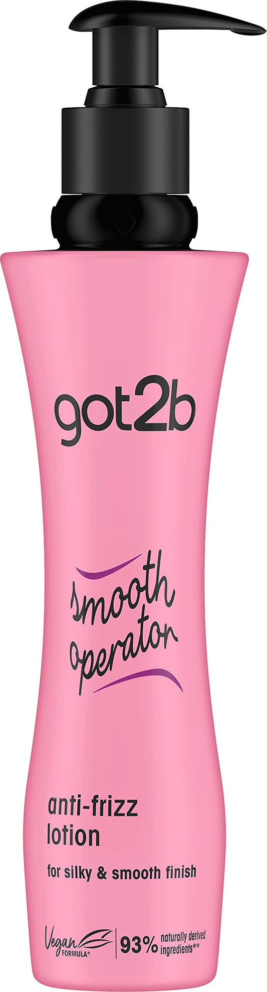 Got2b Anti Frizz Hair Lotion Smooth Operator, Vegan, Up To 230 Degree Heat Protection, Frizz Control, For Smooth Silky Hair, 200ml