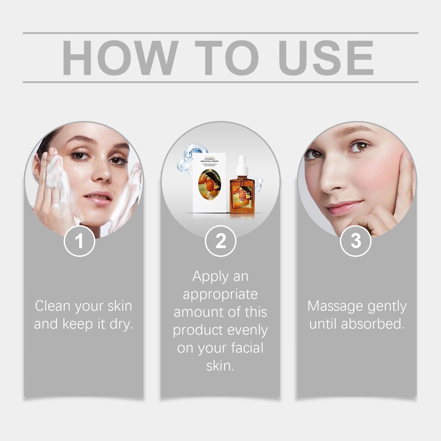 Oumun Vitamin C Boosting Serum,Vitamin C Serum for Face with Hyaluronic Acid,Anti Aging & Wrinkle Facial Serum for Women & Men,Dark Spot Correcting Glow Serum,Face Serum for Women,Fa-ce Firming Ser-um