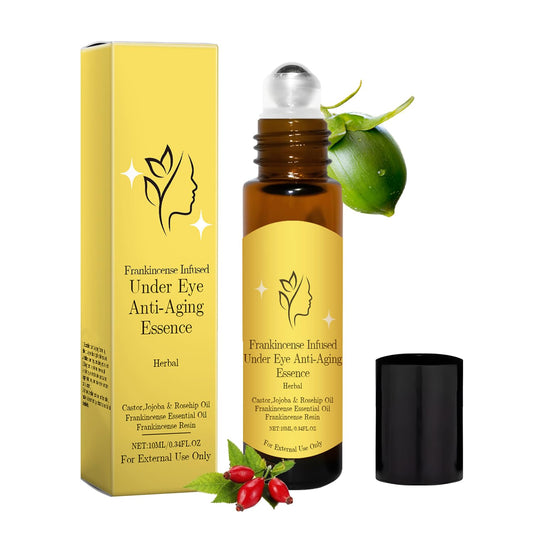 Generic Castor Oil and Frankincense Eye Roller | Organic Under Serum for Dark Circles and Bags | Moisturizing Treatment for Tired Eyes | Under Eye Oil Roller for Firmer Look