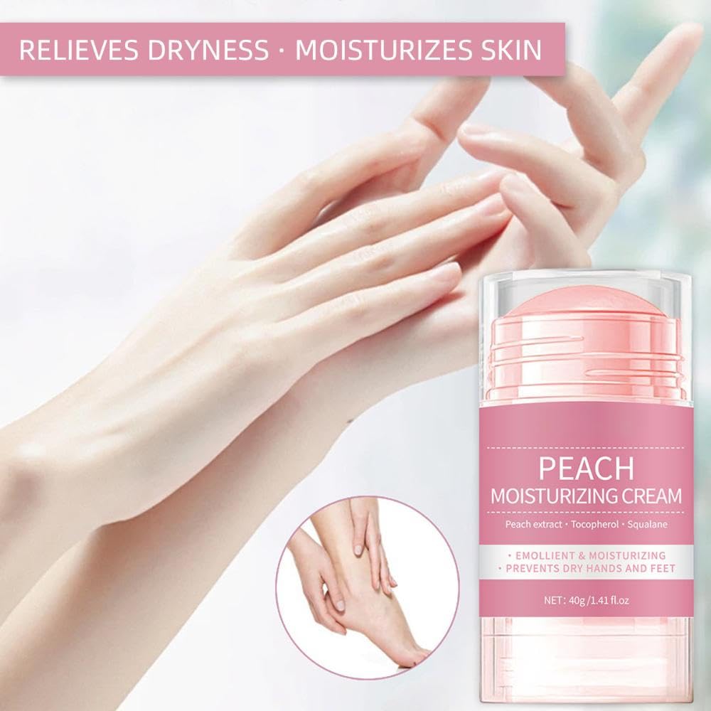 ZoeyShine Peach Foot Cream for Cracked Heels and Dry Skin, Cracked Heel Cream, Skin Care Hands & Feet, Fast Absorbing Non-Greasy Formula with Moisturizing Ingredients