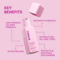 BYOMA Moisturising Gel Cream (50ml) Lightweight Oil Free Daily Moisturiser with Barrier Repair, Niacinamide and Green Tea, for All Skin Types - Alcohol Free, Vegan