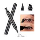 QUIWEN Eyeliner Stamp Wingliner,Black Eyeliner Stamp Pen,Long Lasting Liquid Eye Liners Waterproof Eyeliner for Perfect Wing Cat Eye Stamp Eyeliner, Black Eyeliner Pen Winged Eyeliner Pencil Easy to Use