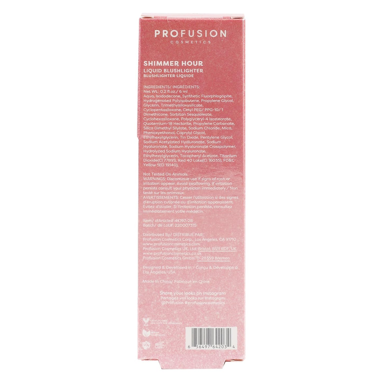 Profusion Cosmetics Shimmer Hour Liquid Blushlighter, Blendable Dewy Cheek Tint with Rich Pigment for a Radiant and Luminous Glow