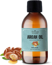 Essican Purelife Pure Moroccan Argan Oil 250ml, Cold Pressed Vitamin E Oil for Skin, 100% Natural Argan Carrier Oil for Face & Body Oil, Hair Oil for Dry Damaged Hair, Curly Hair & Body Oil for Women and Men