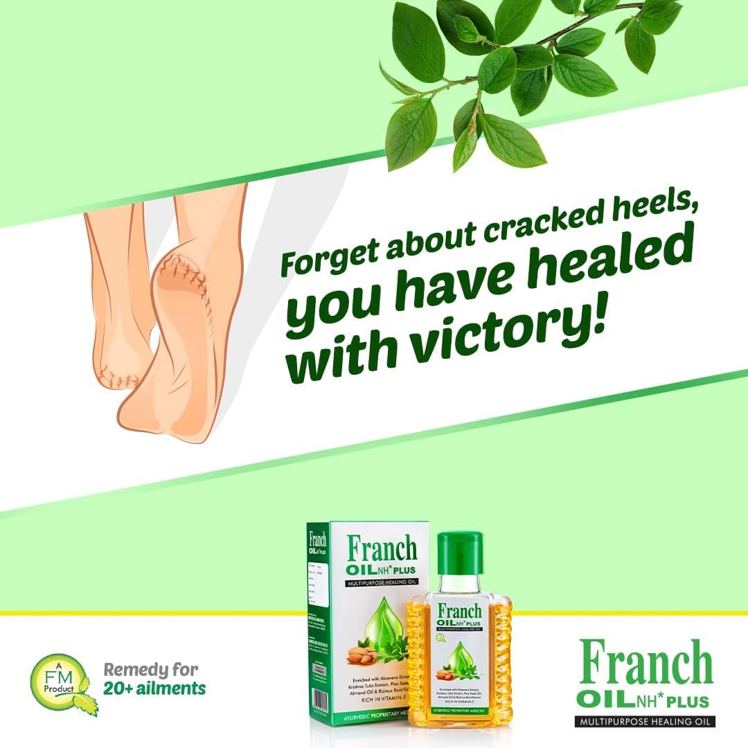 Franch Oil NH* Plus | Multipurpose Healing Oil - Stretch Marks, Small Burns, Scars, Aches & Pains - 100 ML