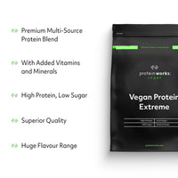 Protein Works - Vegan Protein Extreme | 29g Plant Based Protein | Added Vitamin Blend | 14 Servings | Unflavoured | 500g