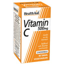 HealthAid Vitamin C 500mg - Chewable - 60 Vegetarian Tablets