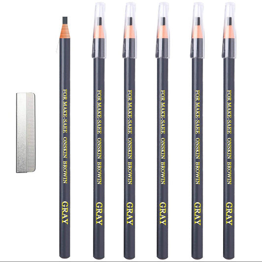 KAIQIKAIXI Waterproof Eyebrow Pencils Brow Pencil Set For Marking, Filling And Outlining, Tattoo Makeup And Microblading Supplies Kit-Permanent Eye Brow Liners In (Gray)