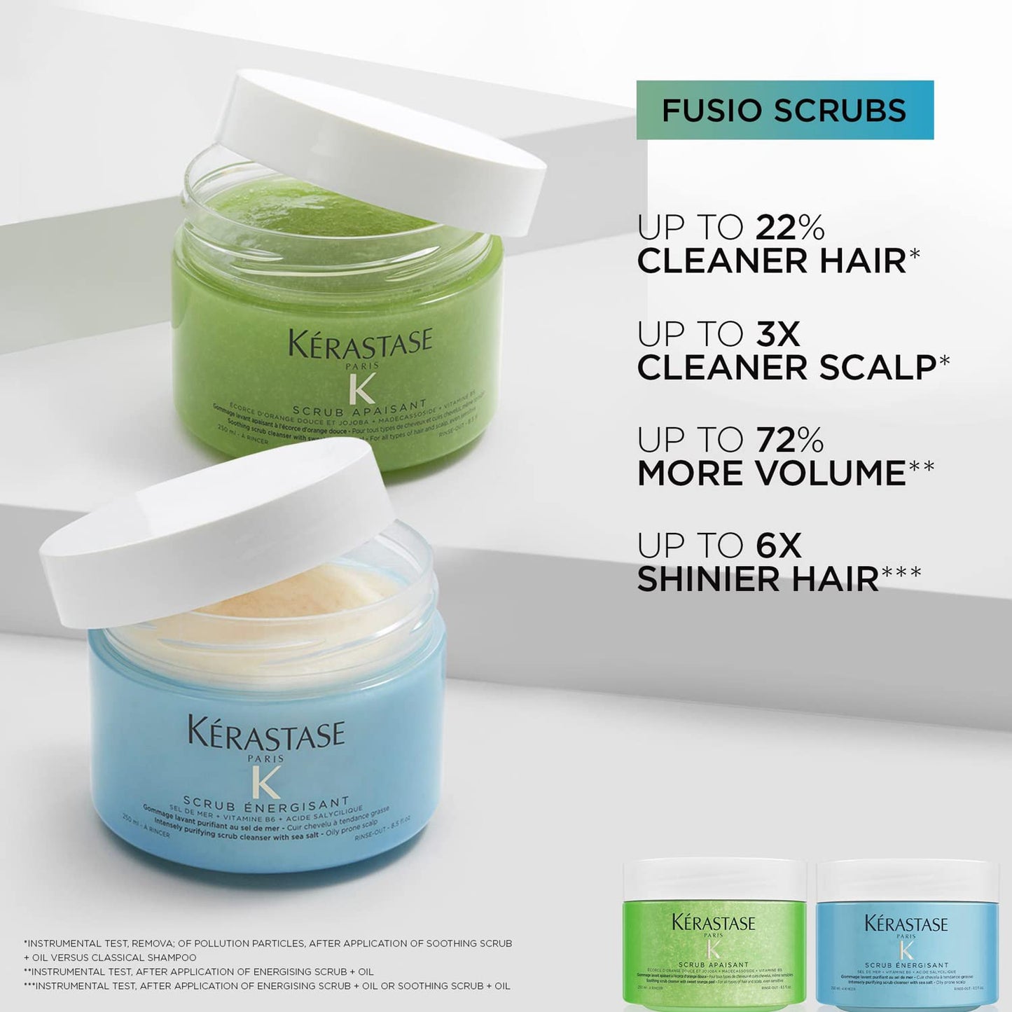 Kérastase Fusio Scrub, Nourishing and Energising Cleansing Treatment, For Oil-prone Hair and Scalp, With Sea Salt Minerals, Vitamin B6 and Salicylic Acid, Scrub Energisant, 250 ml