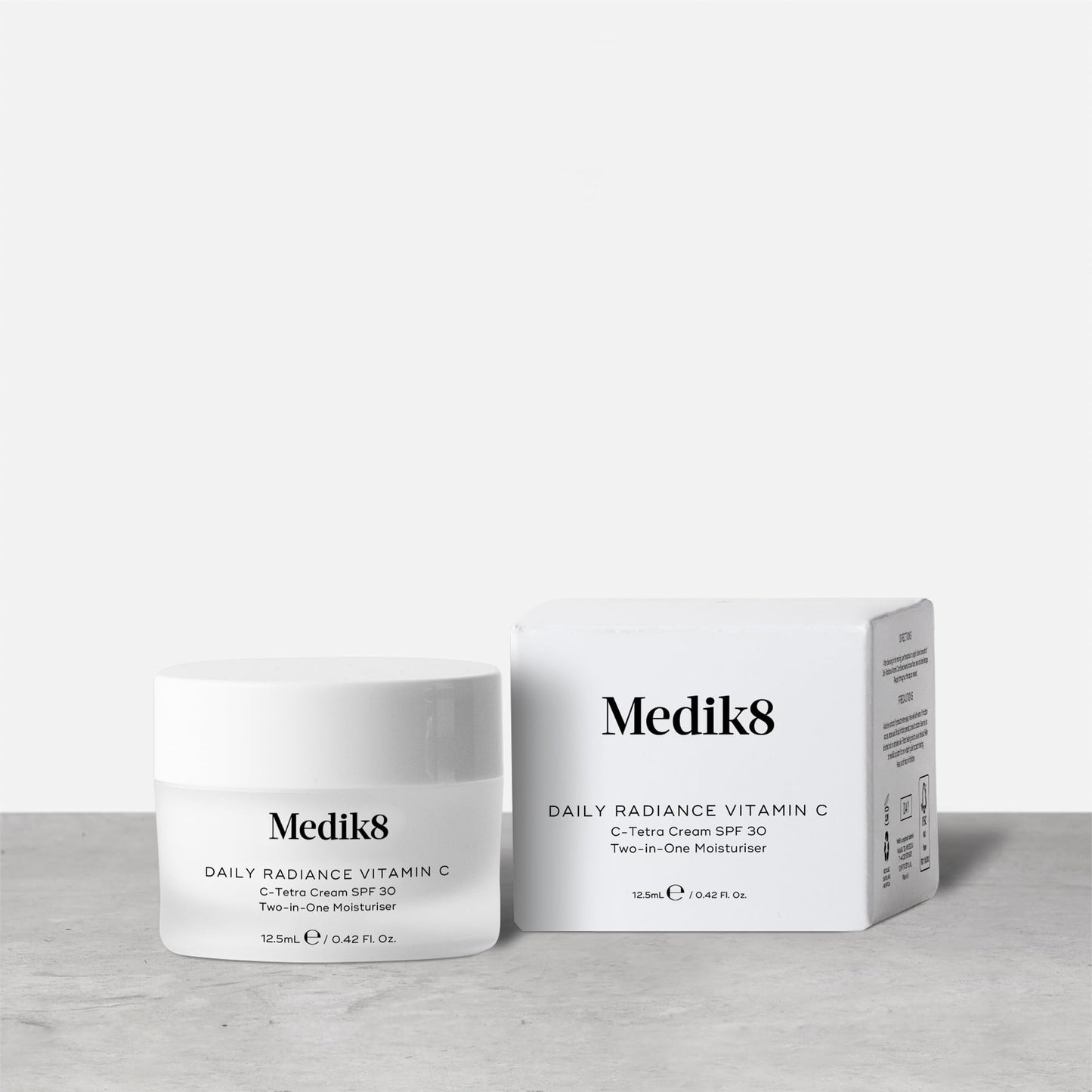 Medik8 Daily Radiance Vitamin C Travel Size - 2-in-1 SPF & Face Moisturiser - C-Tetra Cream SPF 30 - Shields Skin Against Premature Signs of Ageing - 12.5ml