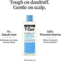 Neutrogena T/Gel 2 in 1 Anti-Dandruff Shampoo and Conditioner, 8.45 fl oz (250ml)