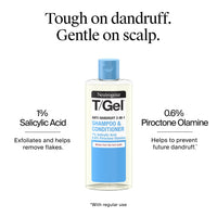Neutrogena T/Gel 2 in 1 Anti-Dandruff Shampoo and Conditioner (1x 250ml), Shampoo and Conditioner to Help Fight Dandruff From First Wash, Haircare for Soft, Shiny Healthy-Looking Hair and Scalp