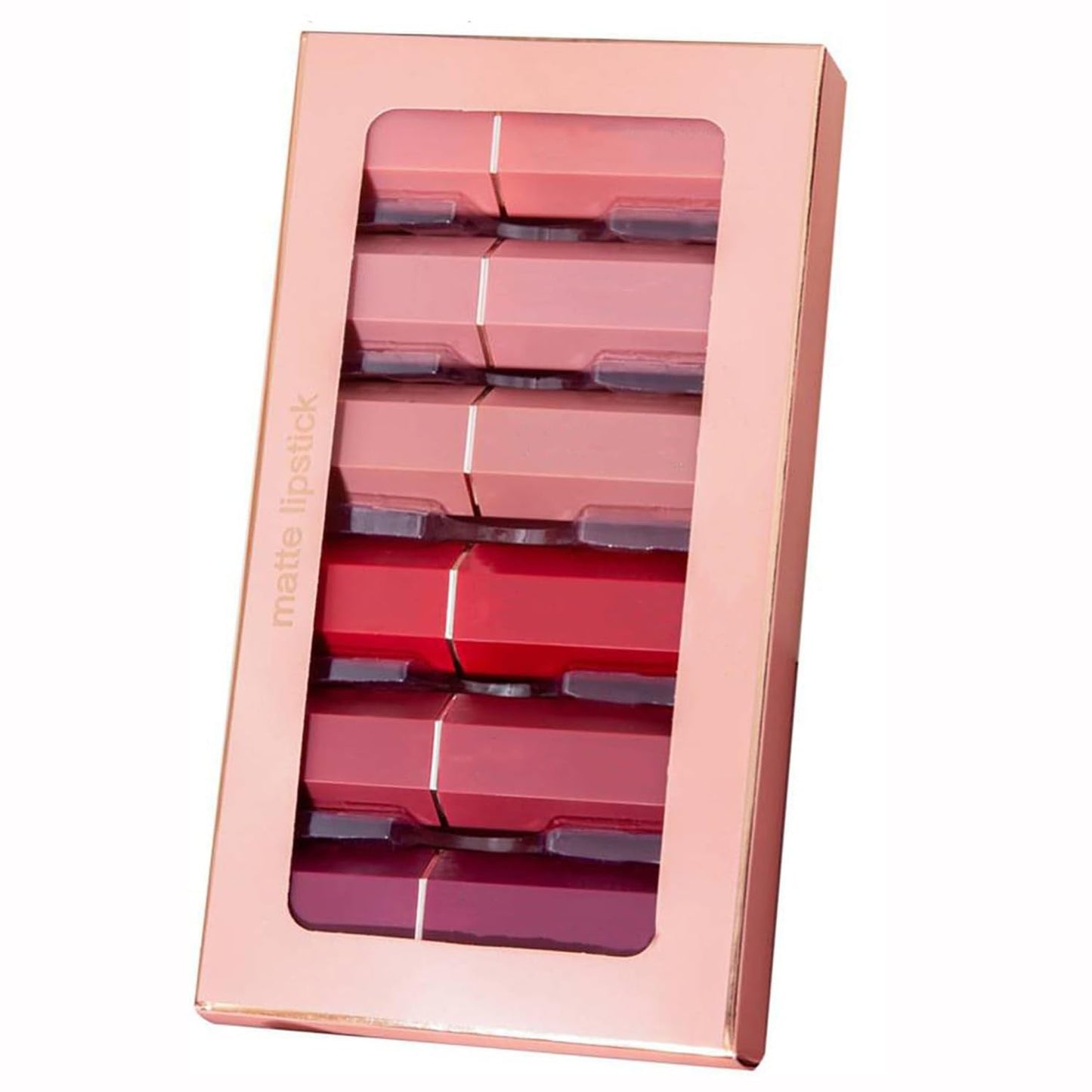 Petansy Matte Lipstick Set 6 Colors Nude Moisturizer Smooth Lipstick Long Lasting Waterproof Lipstick Makeup Gift Set