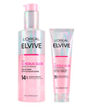 L'OREAL PARIS L'Oréal Paris Elvive Glycolic Gloss Hair Set Elseve with Glycolic Acid Leave-In Serum Porous and Dull Hair Long-lasting Smooth 150ml + Conditioner Fills and Seals Hair Fibres 150ml - 2 Bottles
