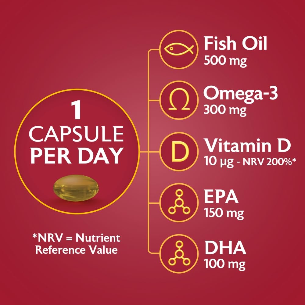 Seven Seas Omega-3 Fish Oil with Vitamin D 30 Capsules