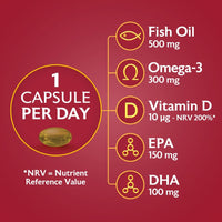 Seven Seas Omega-3 Fish Oil with Vitamin D 30 Capsules