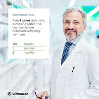 Vitamaze - amazing life Vitamin K2 MK-7 200 mcg Vegan & High Strength Menaquinone, 180 Tablets for 6 Months, German Quality, Natural & Organic Supplement Without Additives