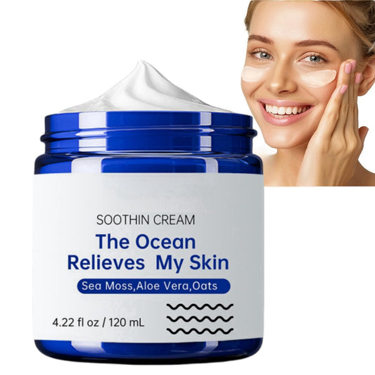 HIVETZ Natural Soothing Cream,Skin Repairing Cream for Face Body,Natural Face Cream Body Lotion,Hydrating Soothing Cream,Nourishing Face Moisturiser for Women and Men,Anti Wrinkle Moisturiser Face,120ml