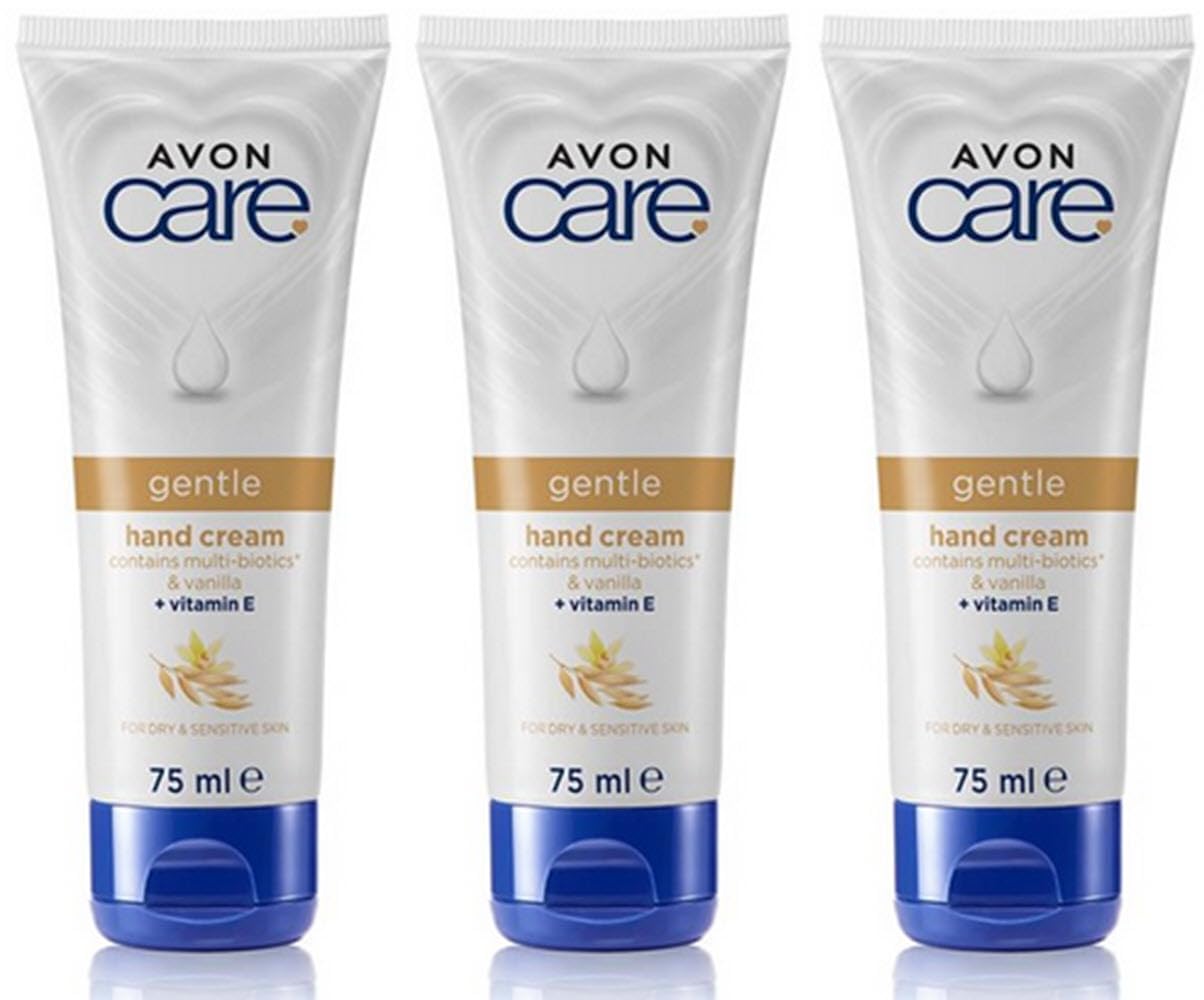 Avon Care Gentle Moisturising Hand Cream 75ml - Pack of 3
