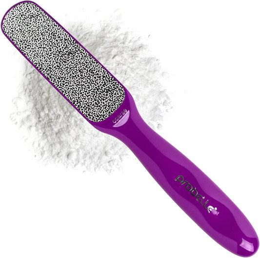 Probelle Double Sided Multidirectional Nickel Foot File Callus Remover - Immediately Reduces calluses and Corns to Powder for Instant Results, Safe Tool (Purple)
