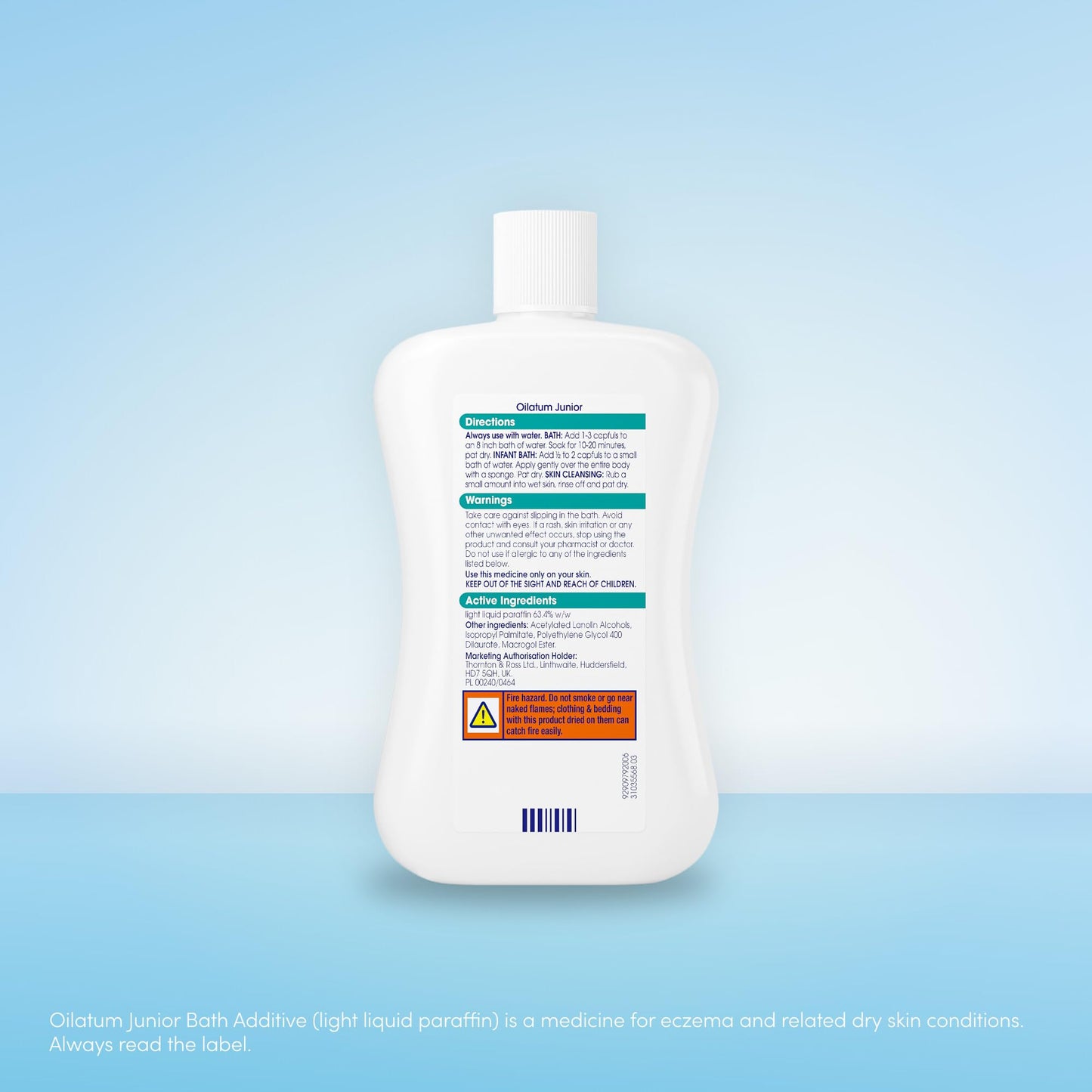 Oilatum Junior Bath Additive, Eczema and Dry Skin Emollient, Soothing and Hydrating Formula for Sensitive, Itchy Skin, Dermatologist Recommended Relief for Kids, 1 x 300ml