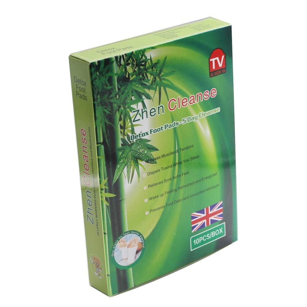 ZHEN Detox Foot Patches, Pain Relief Foot Pads, Bamboo Vinegar Foot Patch, Helps Remove Impurities, Relieve Stress & Improve Sleep Box Pack