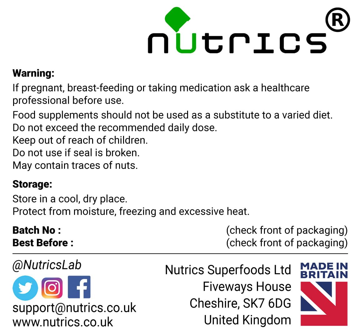 Nutrics® 6000mg (per Capsule) Black Walnut Hulls Extract V Capsules - 100% Pure No fillers Binders or Bulking Agents - Juglans Nigra Persian Regia Jupiter's Royal Acorn Supplement (60)